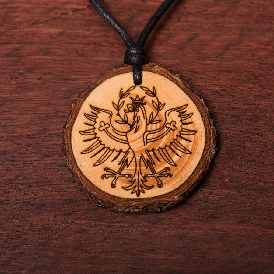 Tiroler Adler Kette Holzschmuck aus Naturholz