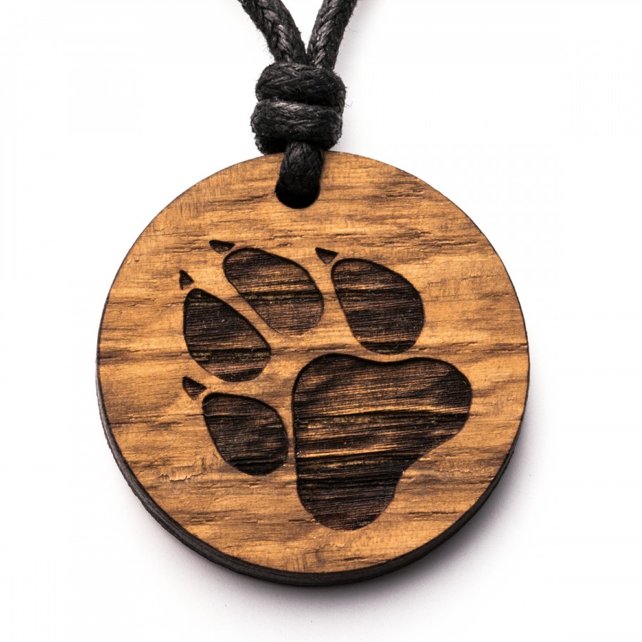 Pfote Kette Holzschmuck aus Naturholz