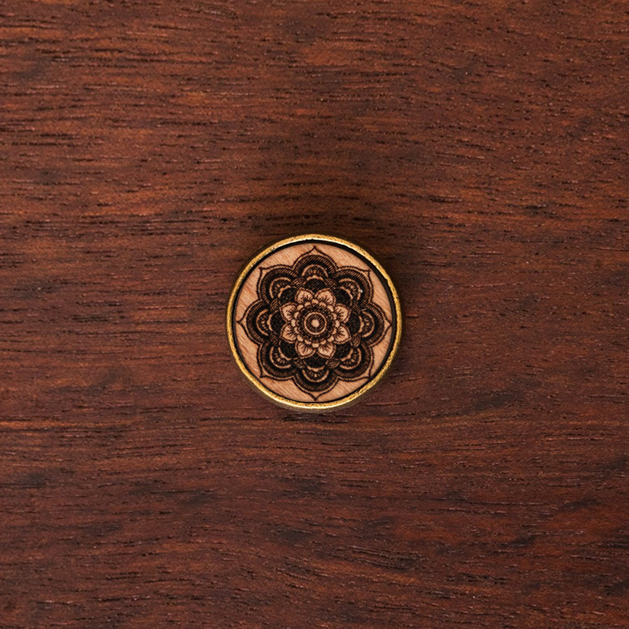 Mandala Blume Armkette Holzschmuck aus Naturholz