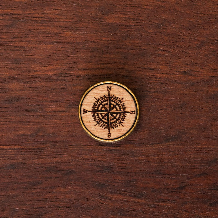Kompass Armkette Holzschmuck aus Naturholz
