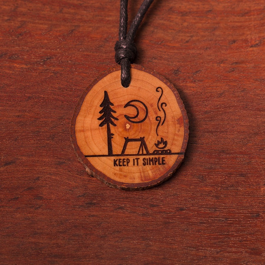 Keep it Simple Natur Kette Holzschmuck aus Naturholz