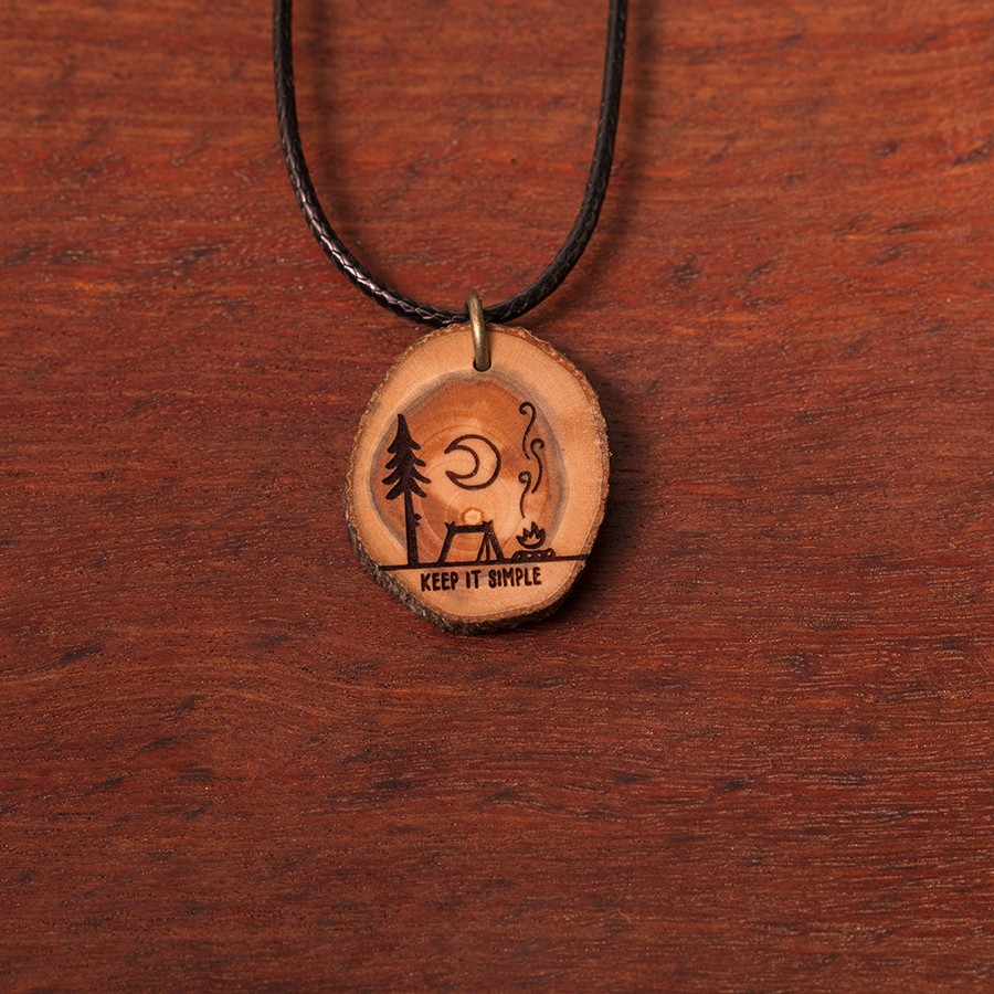 Keep it Simple Natur Kette Holzschmuck aus Naturholz