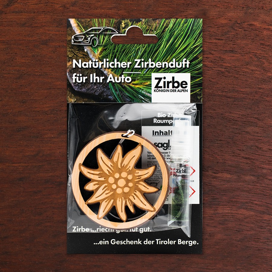 Edelweiß Lifestyle - natürlicher Zirben Autoduft