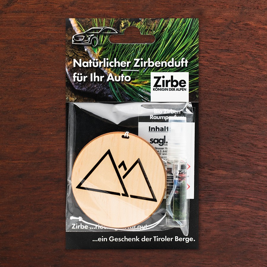 Berge Geometrie Lifestyle - natürlicher Zirben Autoduft