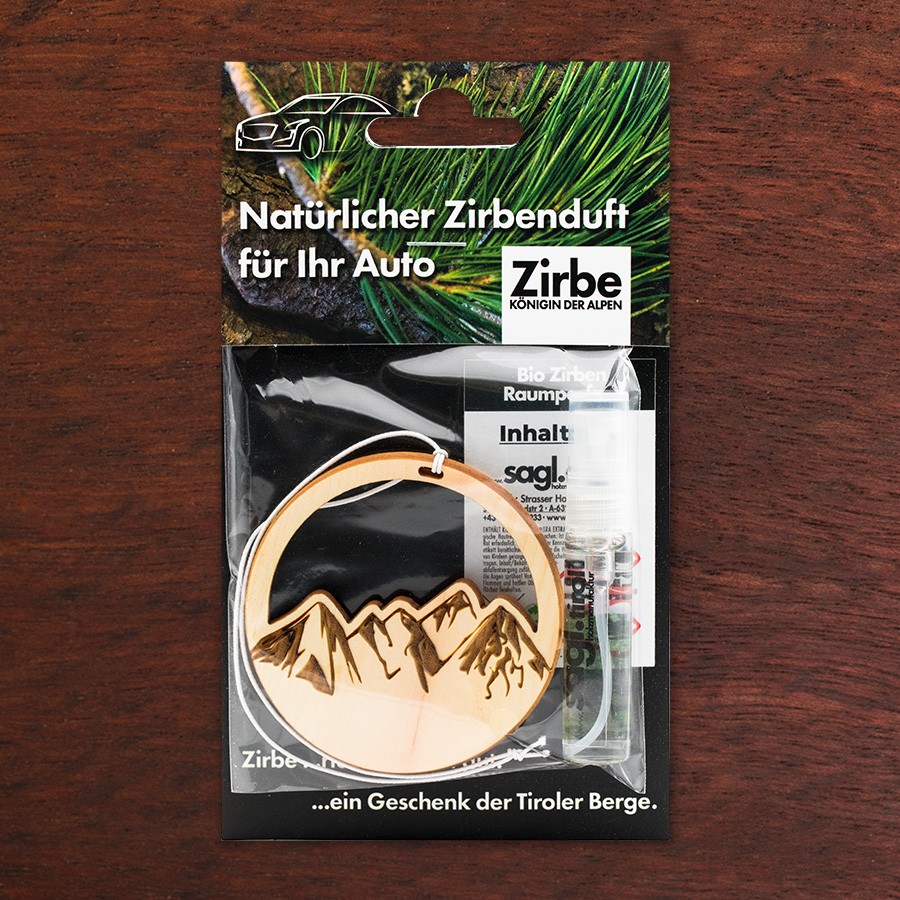 Berge Lifestyle - natürlicher Zirben Autoduft