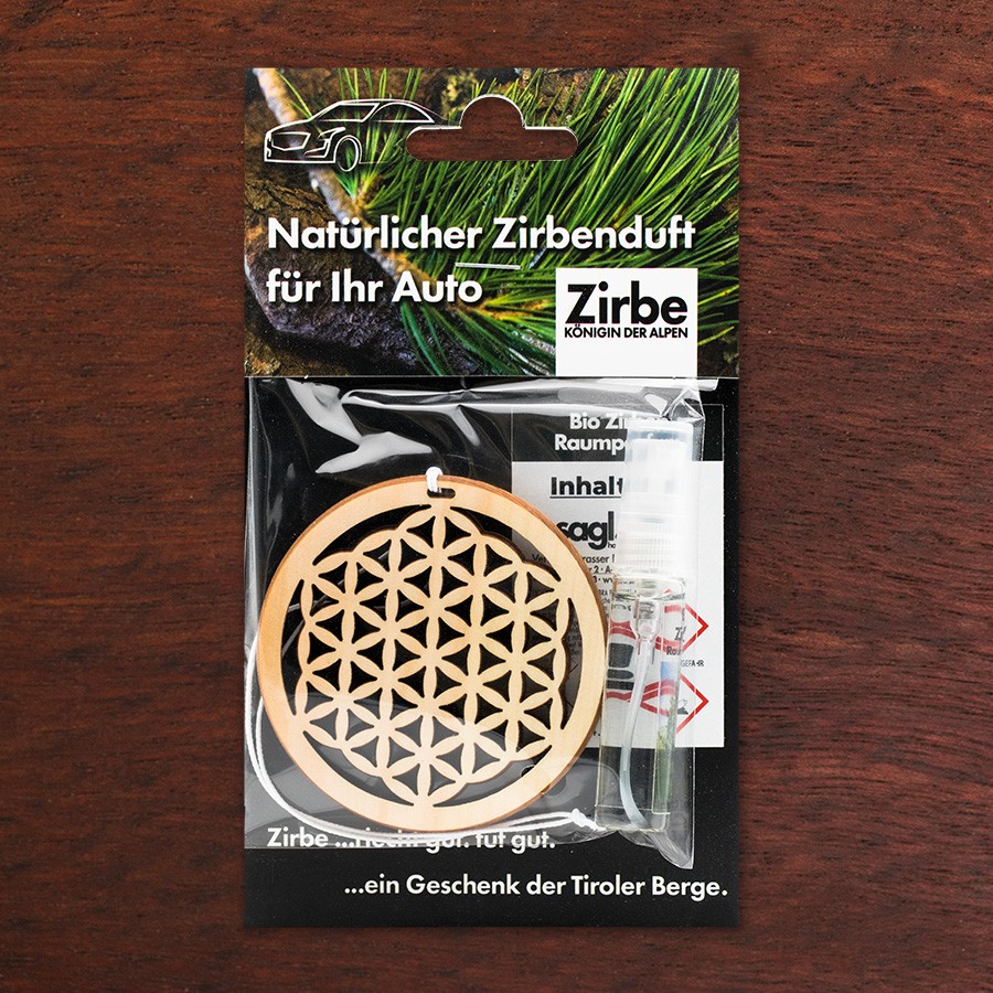 Blume des Lebens Lifestyle - natürlicher Zirben Autoduft