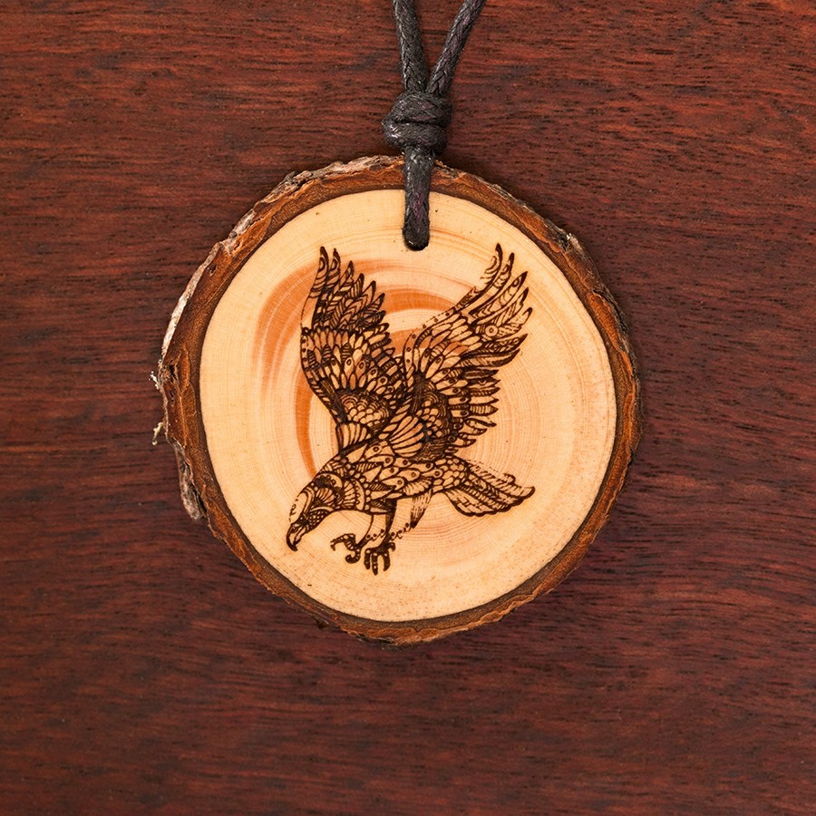 Adler Kette Holzschmuck aus Naturholz