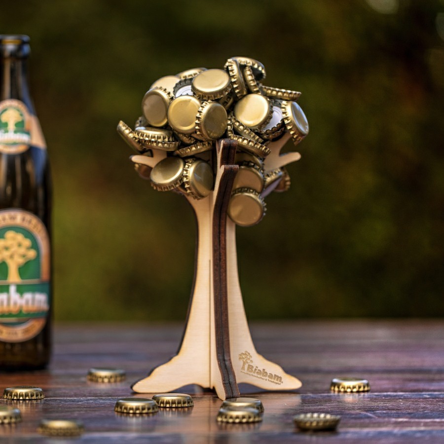 Biabam - Kronkorkenhalter - Trinkspiel Lifestyle Holzschmuck aus Naturholz