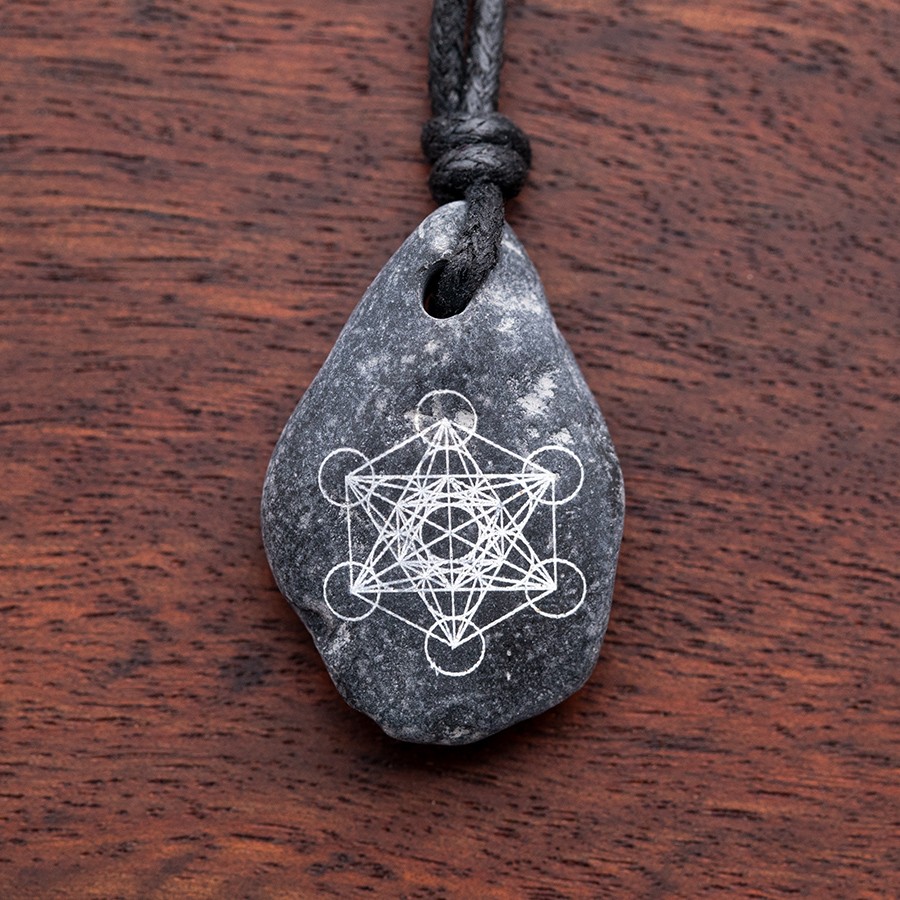 Metatron Kette Holzschmuck aus Naturholz