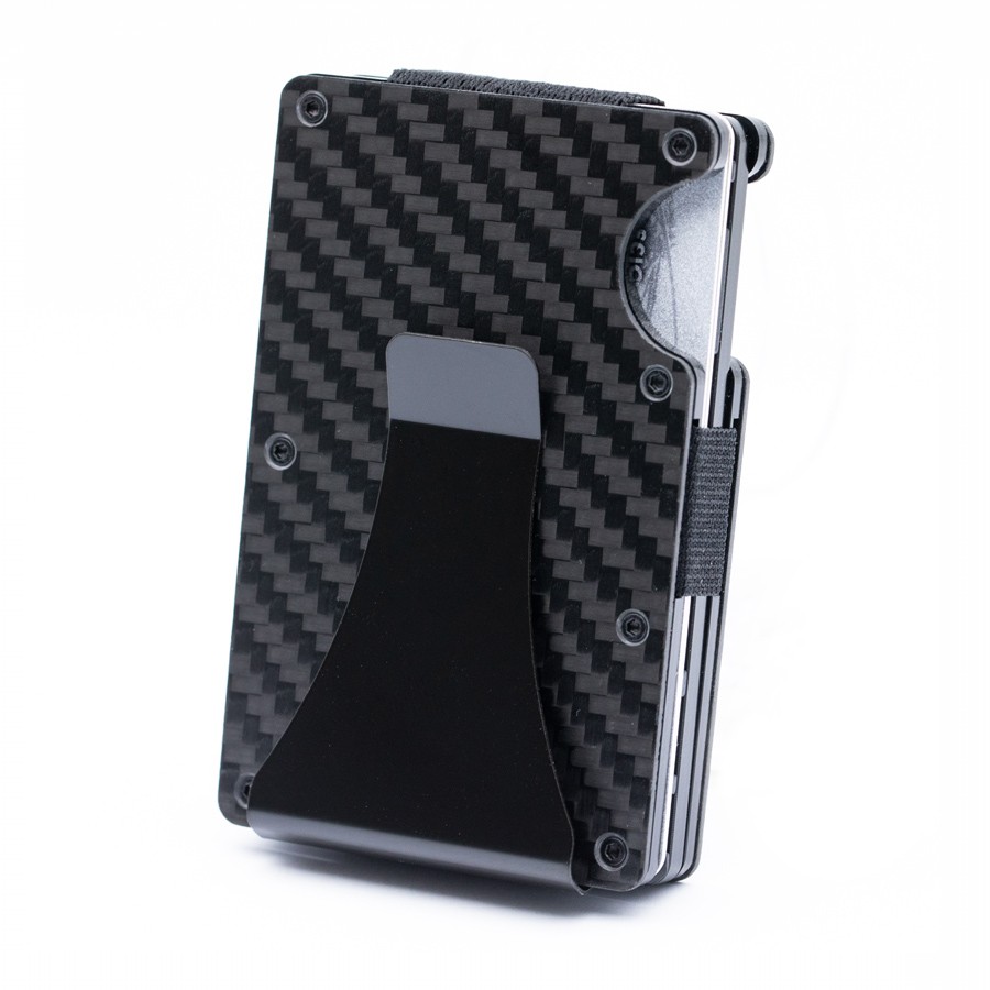 Kreditkartenetui mit Geldclip aus Carbon mit Multitool und Münzfach Lifestyle Geldtasche aus Holz, Kreditkartenetui, Moneyclip