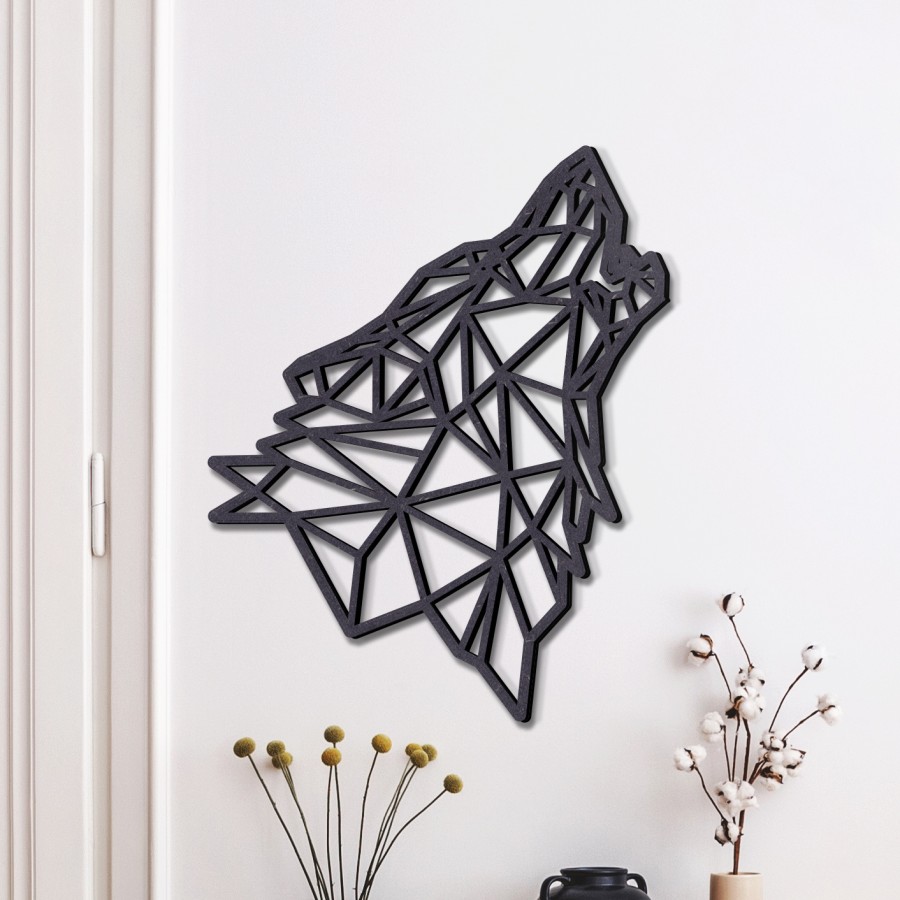 Wolf heulend Lifestyle Holzschmuck aus Naturholz