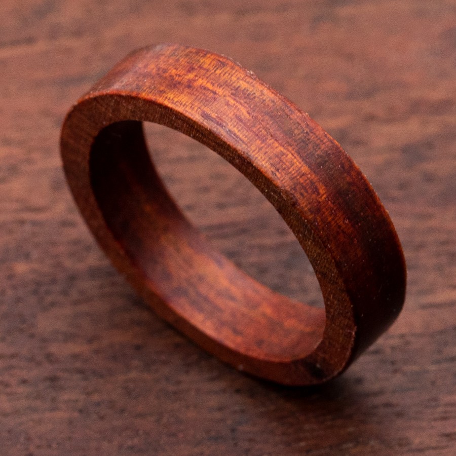 Ring rotbraun natur Ring Holzschmuck aus Naturholz