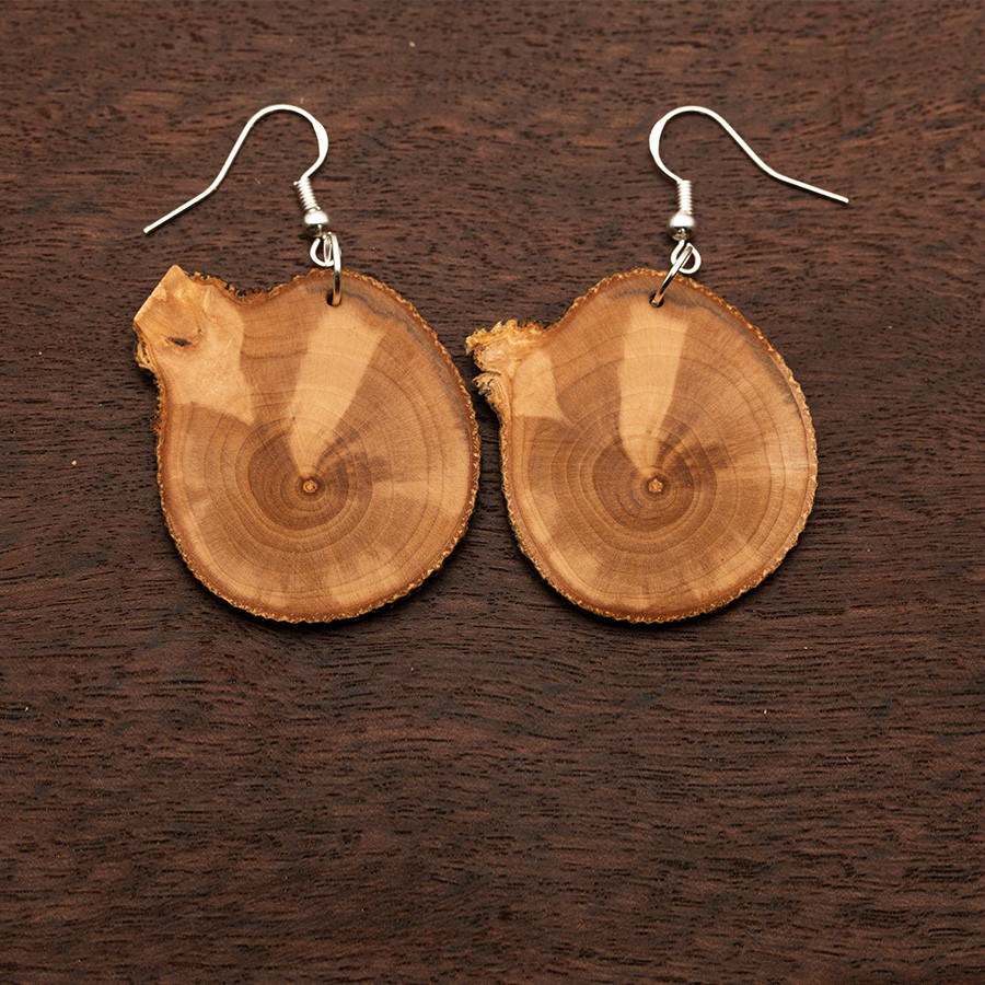 Apfel 4838 Ohrringe Holzschmuck aus Naturholz