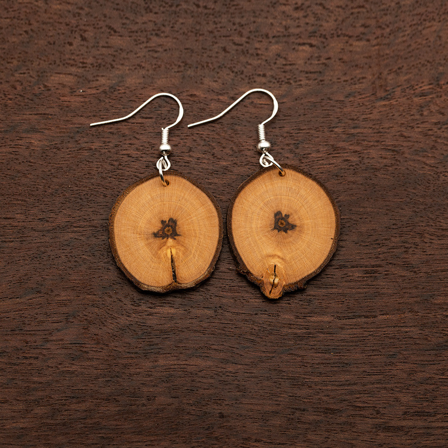 Apfel 4850 Ohrringe Holzschmuck aus Naturholz