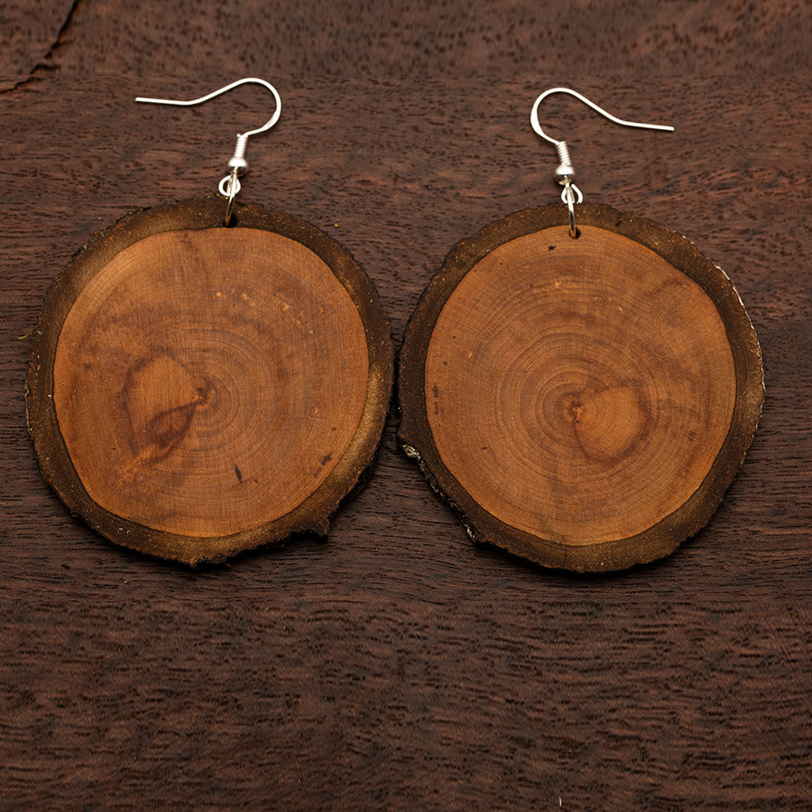 Birne 4856 Ohrringe Holzschmuck aus Naturholz