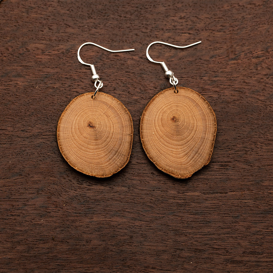 Buche 4863 Ohrringe Holzschmuck aus Naturholz
