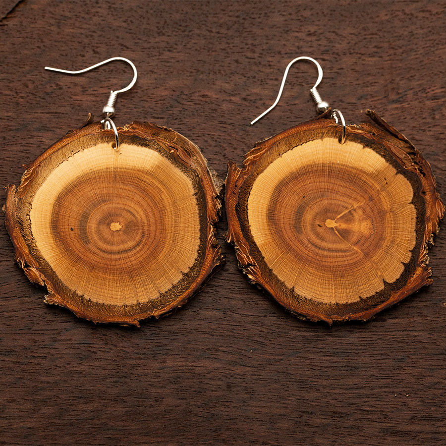 Marille 4883 Ohrringe Holzschmuck aus Naturholz
