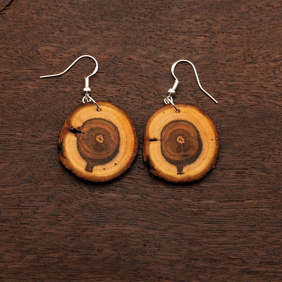 Marille 4886 Ohrringe Holzschmuck aus Naturholz