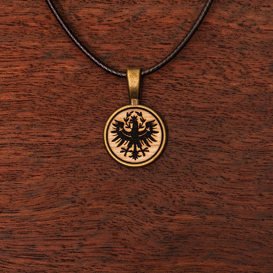 Tiroler Adler Schwarz Kette Holzschmuck aus Naturholz
