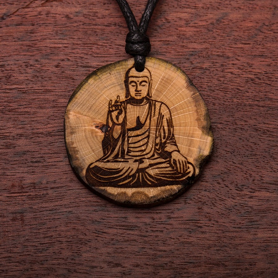 Buddha Kette Holzschmuck aus Naturholz