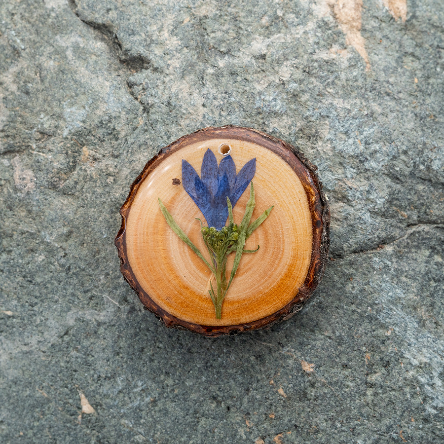 Zirbenblüte 5305 Kette Holzschmuck aus Naturholz