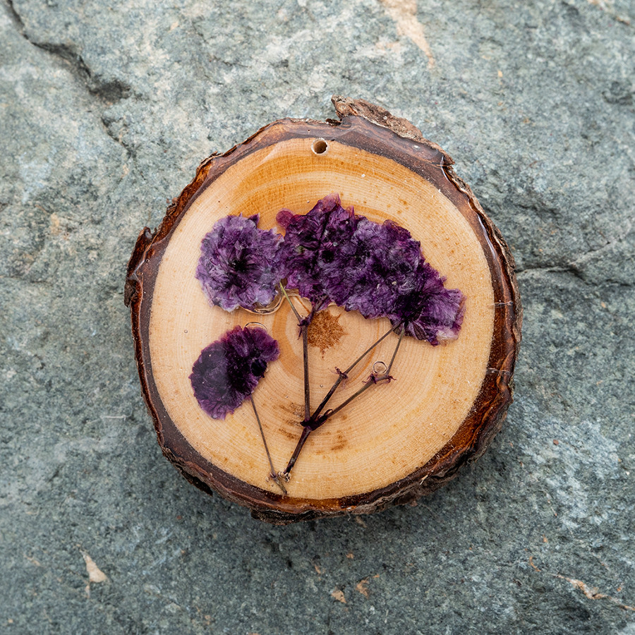 Zirbenblüte 5339 Kette Holzschmuck aus Naturholz
