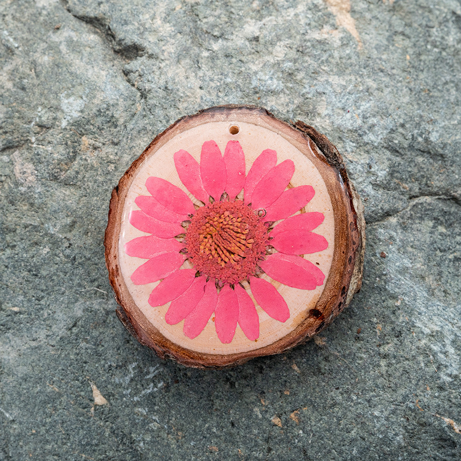 Zirbenblüte 5343 Kette Holzschmuck aus Naturholz