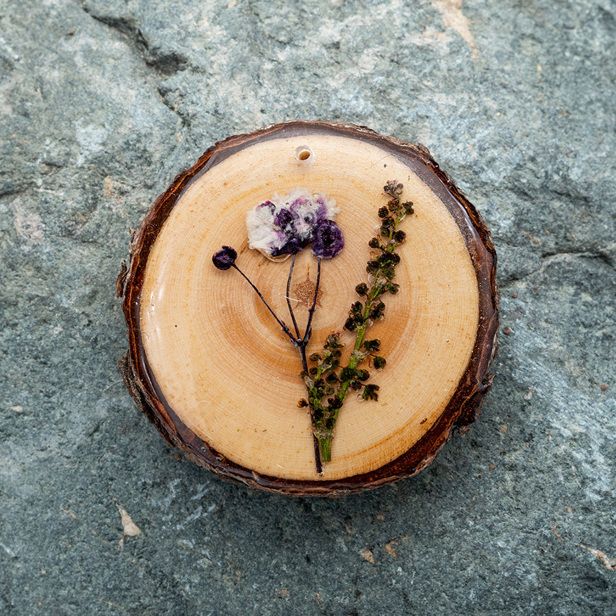 Zirbenblüte 5345 Kette Holzschmuck aus Naturholz