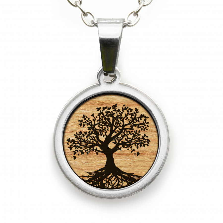 Baum des Lebens Kette Holzschmuck aus Naturholz