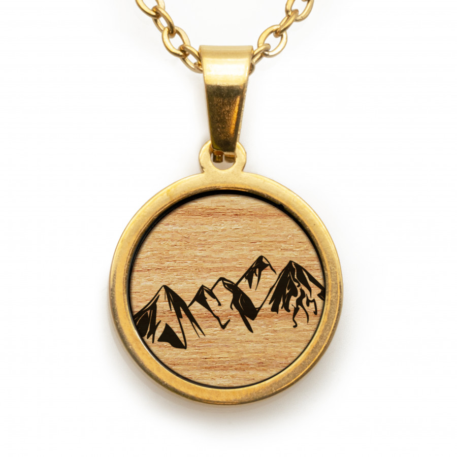Berge Kette Holzschmuck aus Naturholz