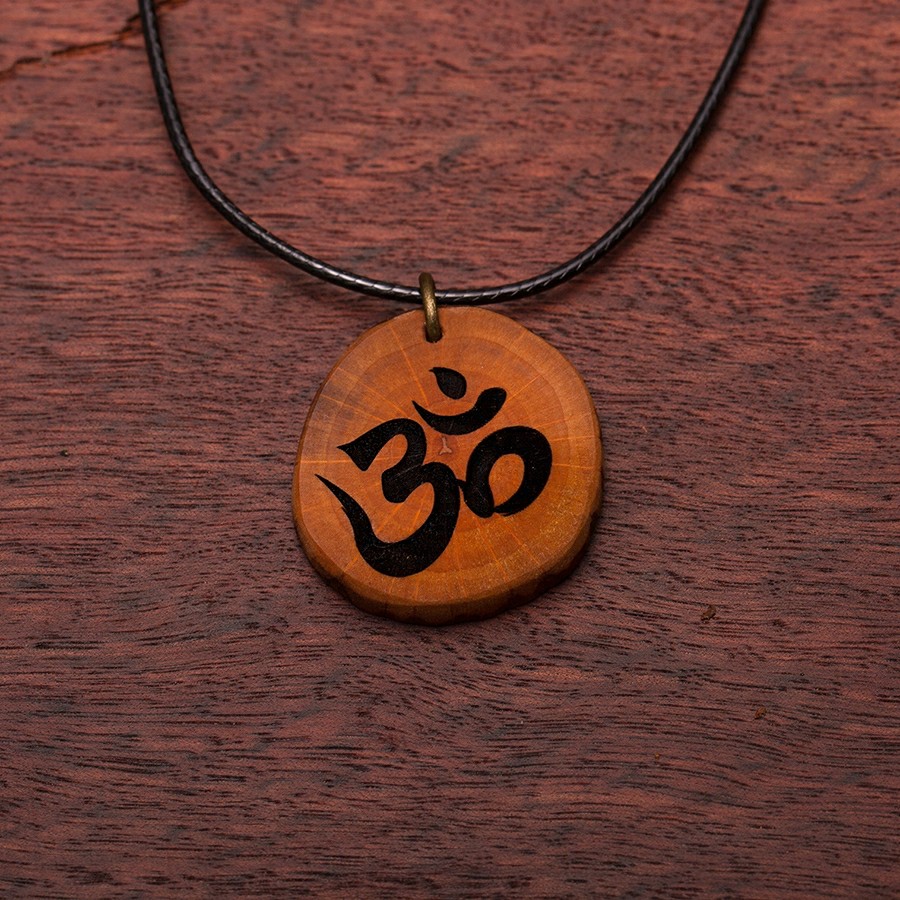 Om Kette Holzschmuck aus Naturholz