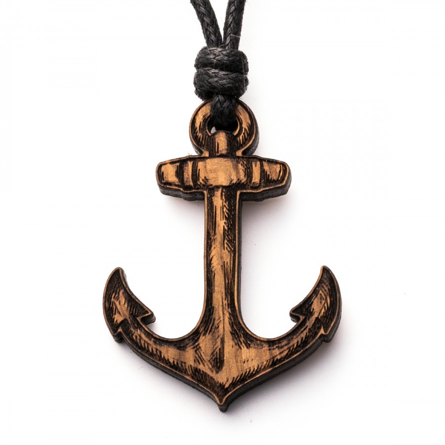 Anker Kette Holzschmuck aus Naturholz