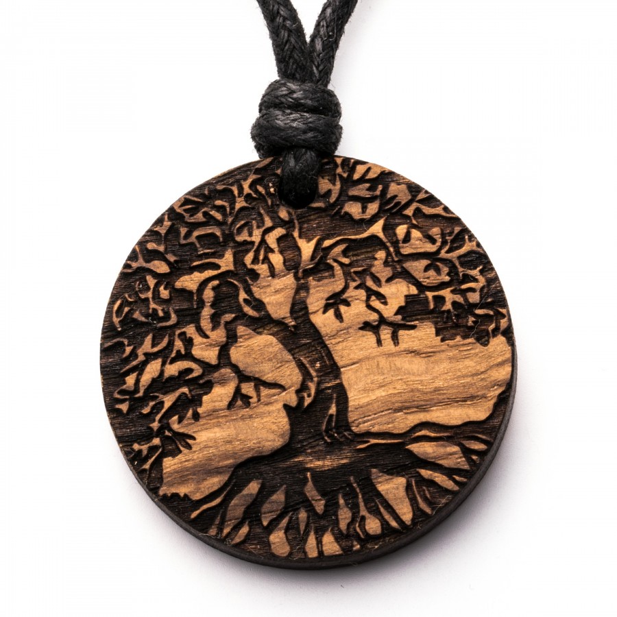 Baum des Lebens Weide Kette Holzschmuck aus Naturholz